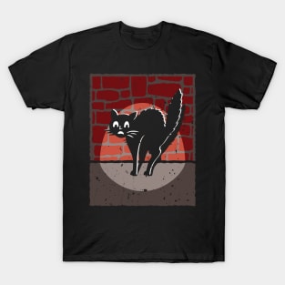 Funny cat in the dark T-Shirt